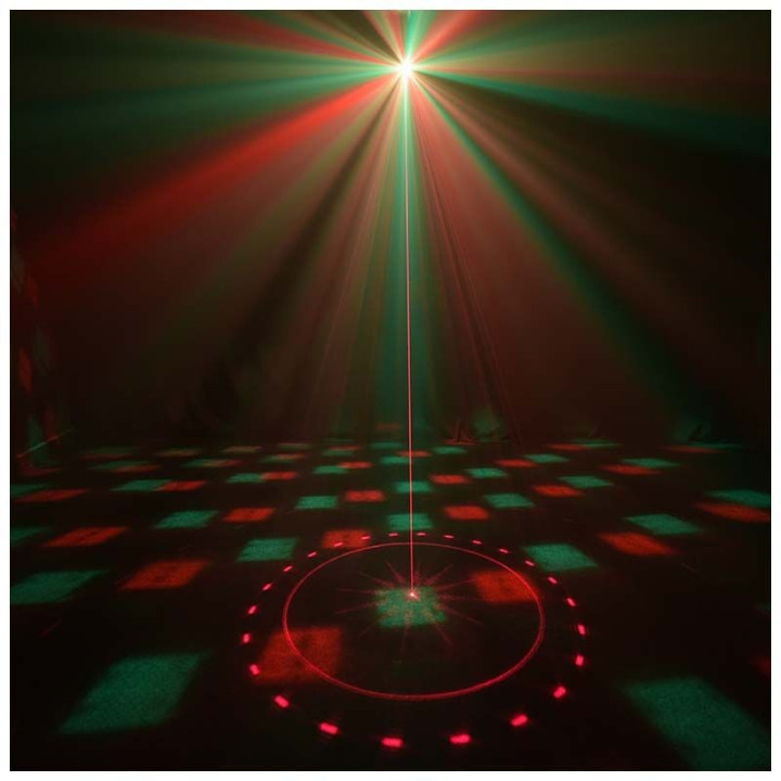 LIGHT4ME PARTY LIGHT 3 efekt LED oswietlenie disco laser kul