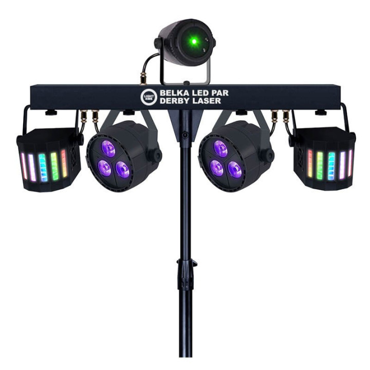 LIGHT4ME BELKA LED PAR DERBY LASER multiefekt swietlny zesta