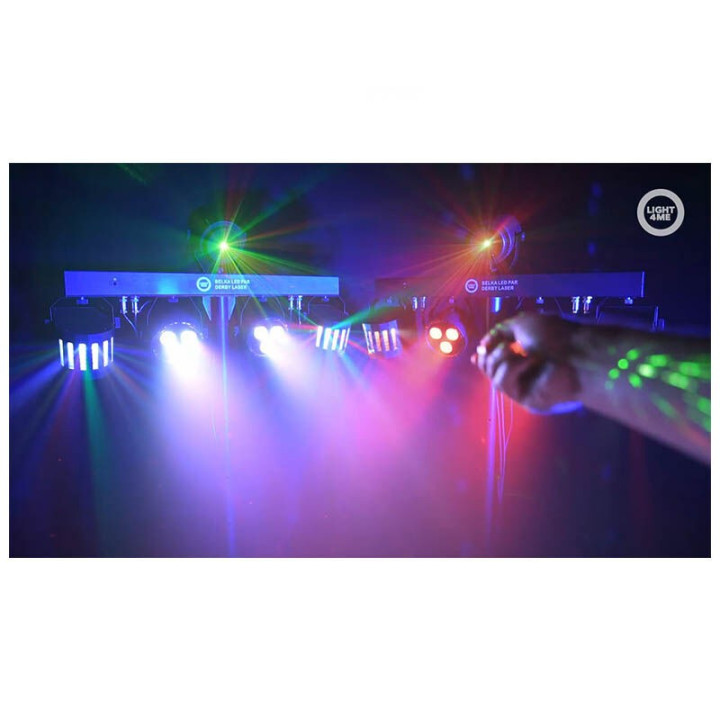 LIGHT4ME BELKA LED PAR DERBY LASER multiefekt swietlny zesta