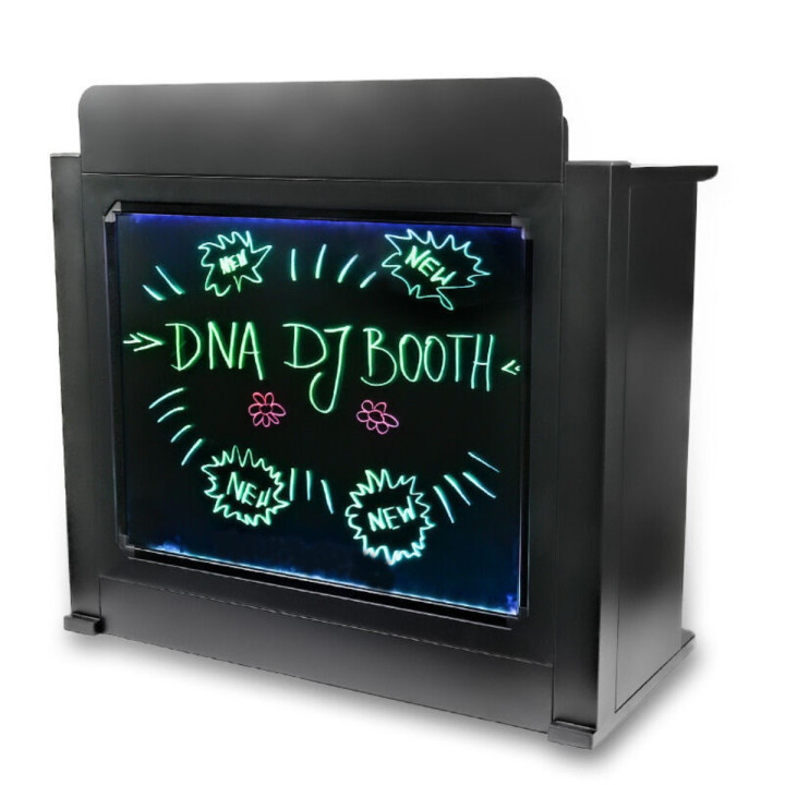 DNA DJ BOOTH BK stól stanowisko DJ podswietlana tablica LED