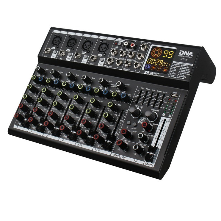 DNA QFX8 analogowy mikser dzwieku 8 kanalów Bluetooth USB MP
