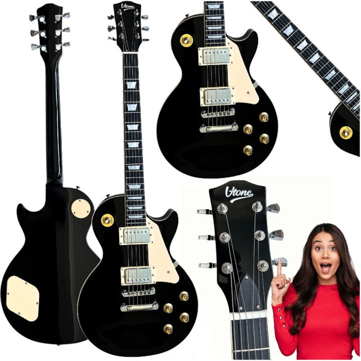 V-TONE VLP1 BK gitara elektryczna 4/4 Les Paul 39" HH czarna
