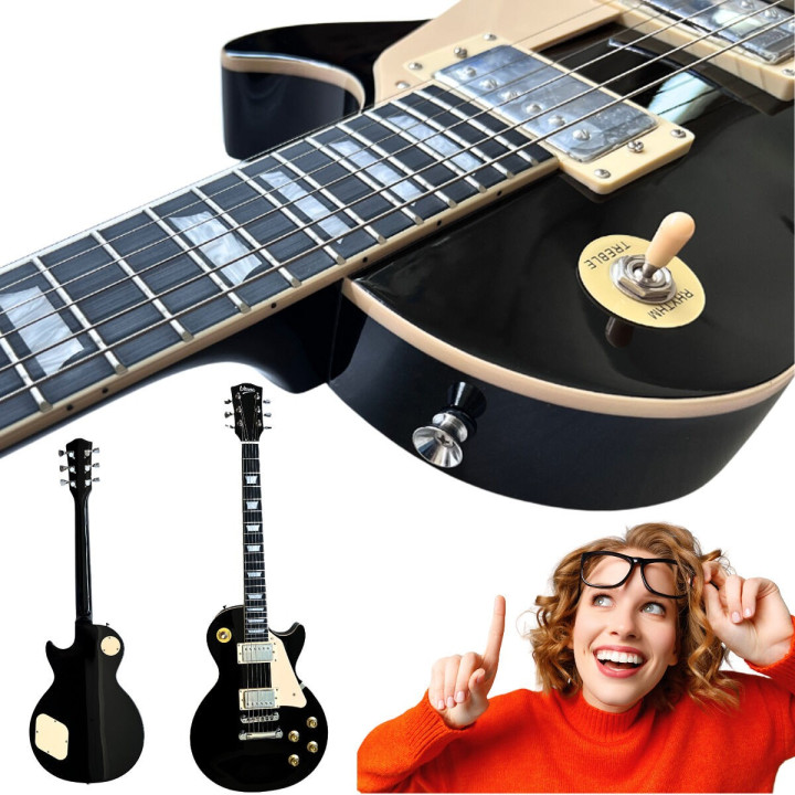 V-TONE VLP1 BK gitara elektryczna 4/4 Les Paul 39" HH czarna