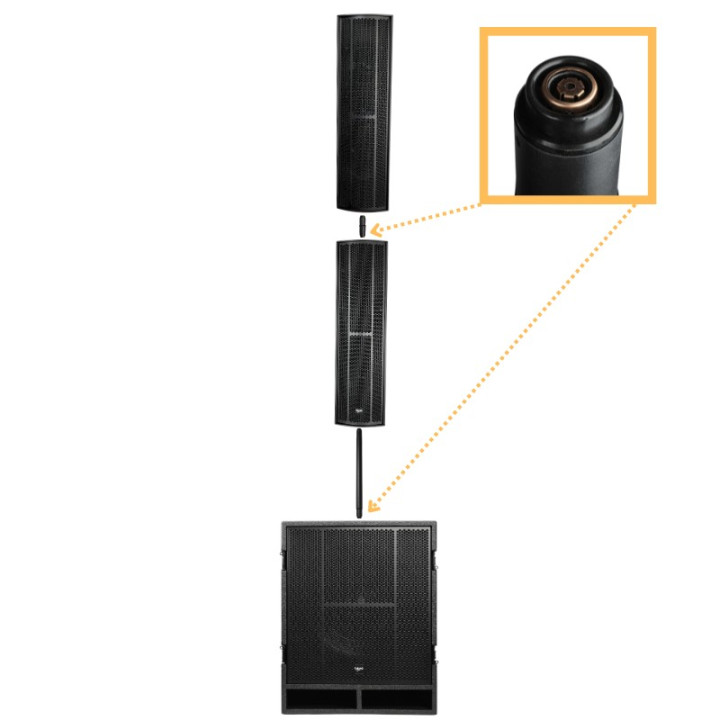 V-TONE BOOSTER profesjonalny aktywny slupkowy system naglosn