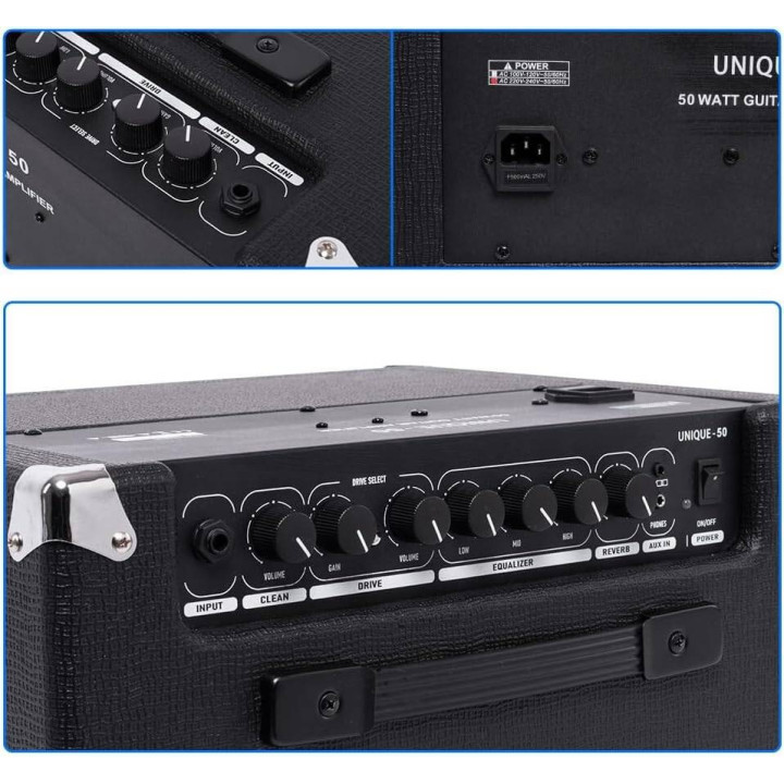 COOLMUSIC Unique-50 Wzmacniacz gitarowy – ? Wzmacniacze | do