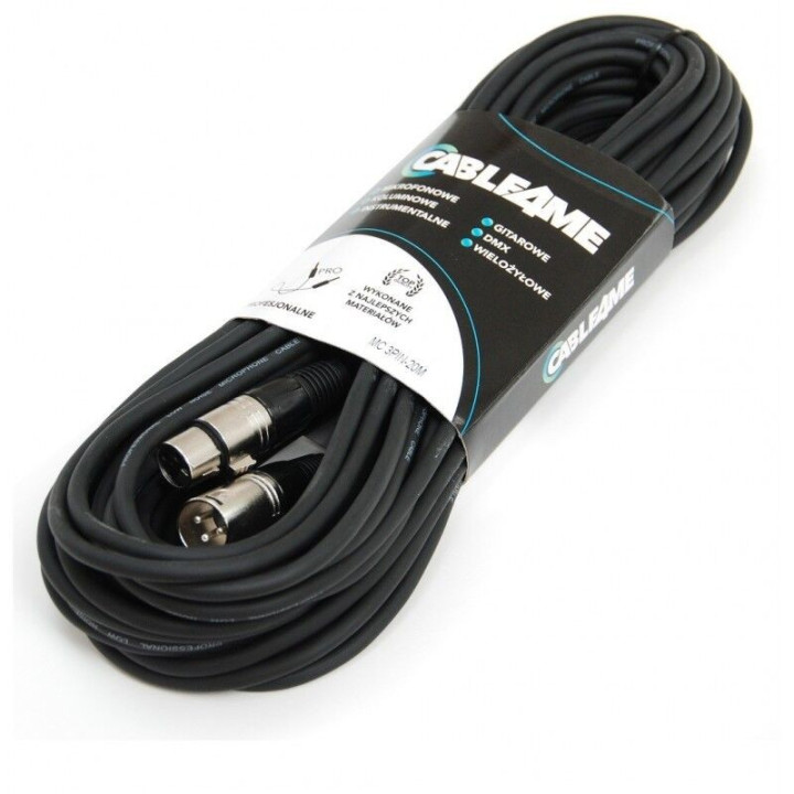 CABLE4ME kabel mikrofonowy sygnalowy XLR/XLR 20m