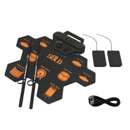 NN SOLO zwijana perkusja elektroniczna USB-C MP3 pedaly pale