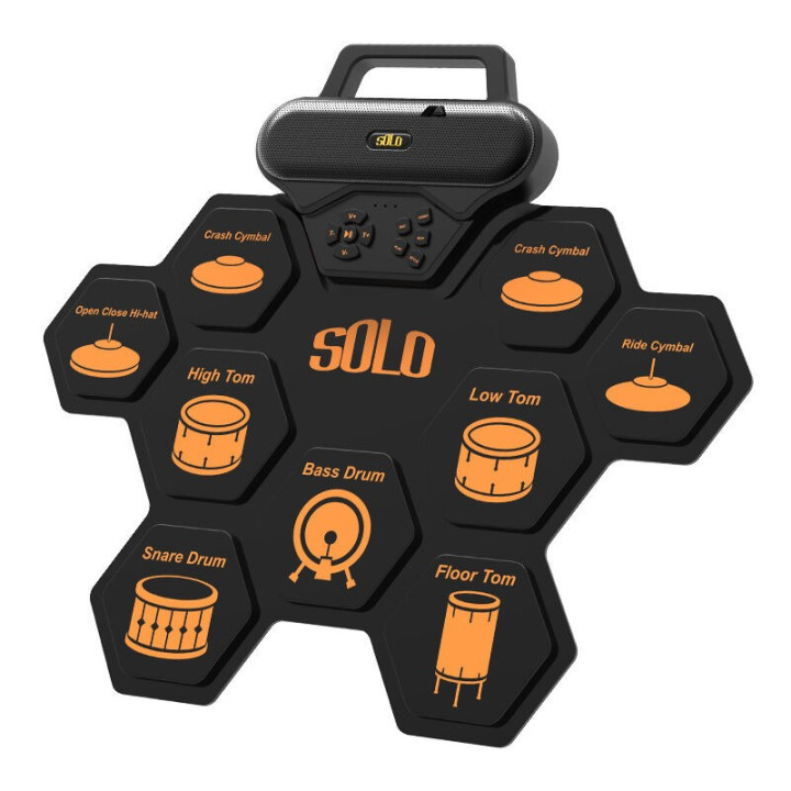 NN SOLO zwijana perkusja elektroniczna USB-C MP3 pedaly pale