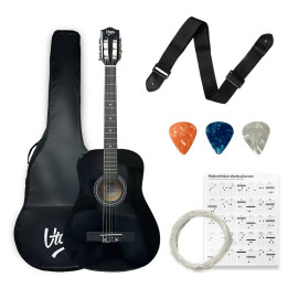 V-TONE CG ONE BK gitara klasyczna 4/4 czarna do nauki gry –