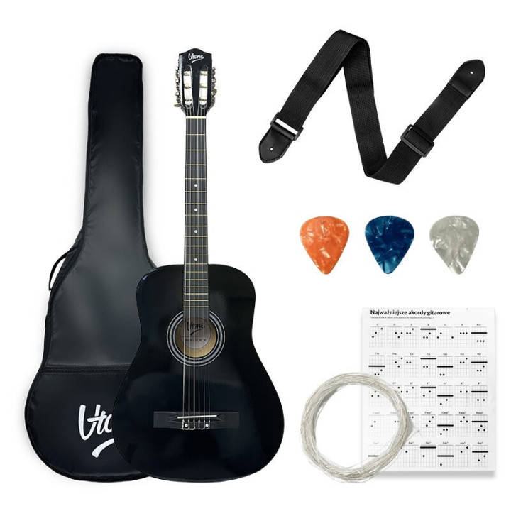 V-TONE CG ONE BK gitara klasyczna 4/4 czarna do nauki gry –