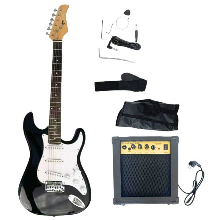 V-TONE ESST39 BK gitara elektryczna 4/4 stratocaster 39" SSS