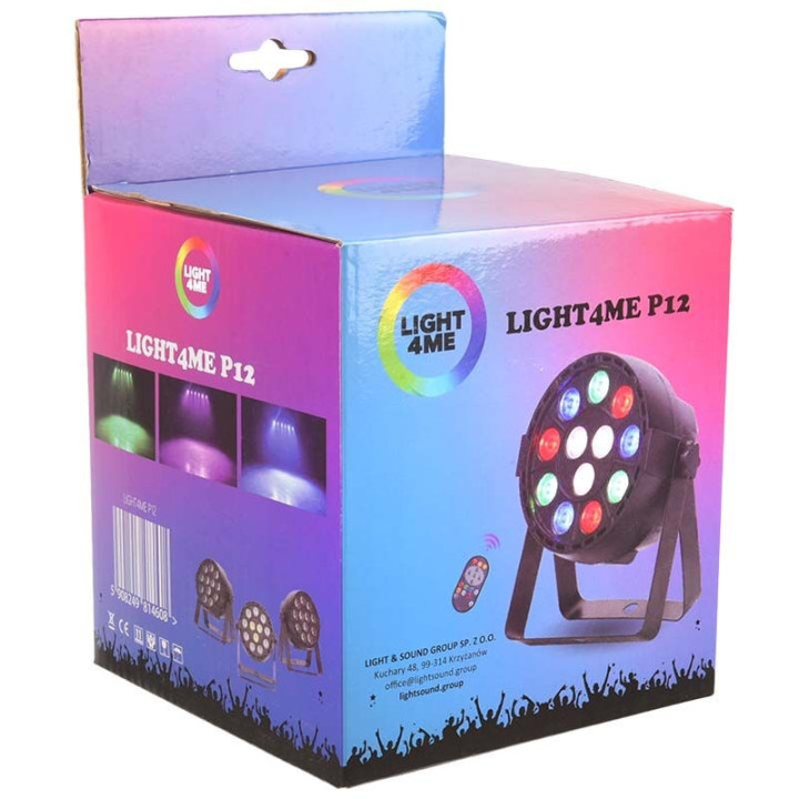 LIGHT4ME P12 LED PAR RGBW reflektor sceniczny +pilot