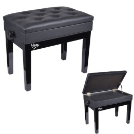 V-TONE LAWA 2 BK lawa do pianina ze schowkiem CZARNA