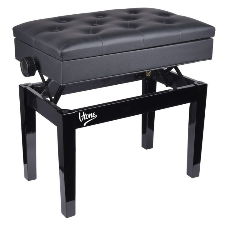 V-TONE LAWA 2 BK lawa do pianina ze schowkiem CZARNA