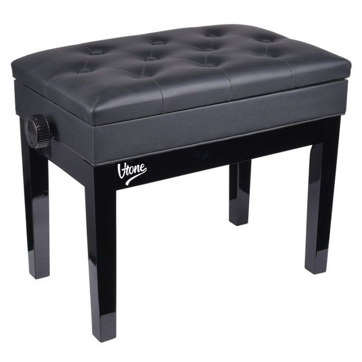 V-TONE LAWA 2 BK lawa do pianina ze schowkiem CZARNA
