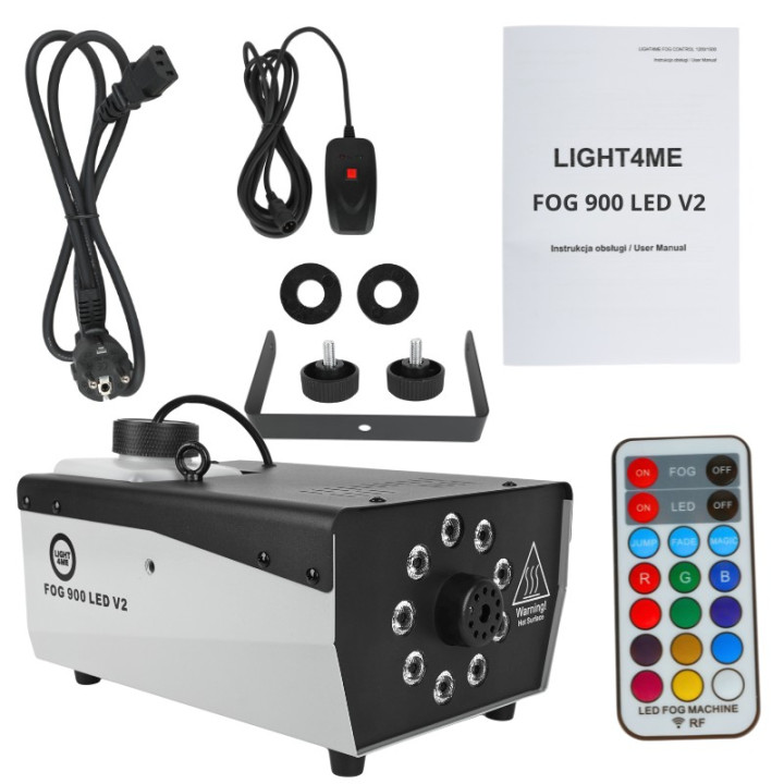 LIGHT4ME FOG 900 LED V2 wytwornica dymu mgly pilot bezprzewo