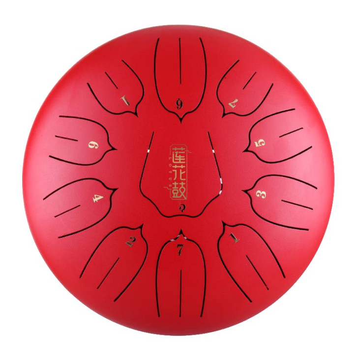HLURU HUASHU Lotus tongue drum 10" 11 ton Red