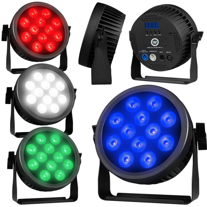 LIGHT4ME CREE ALU QUAD PAR 12 reflektor par oswietlenie efek
