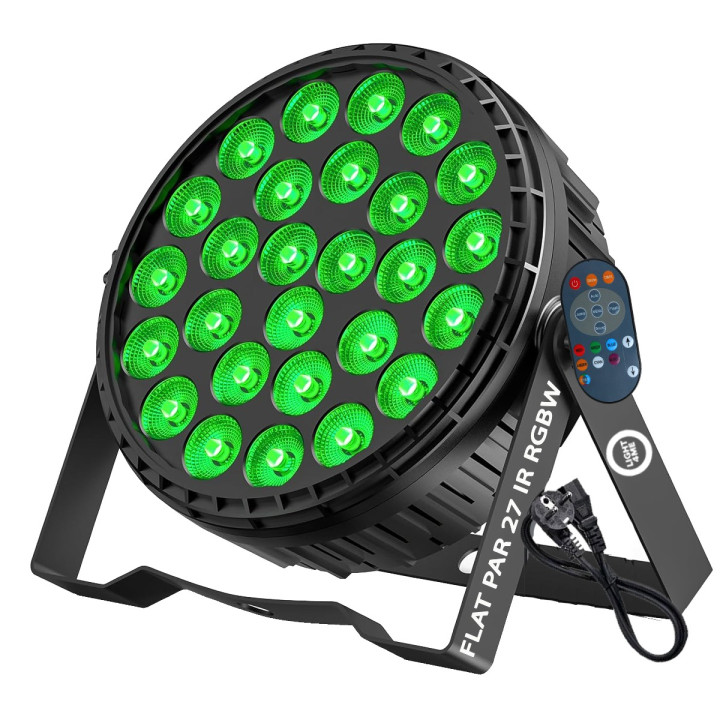 LIGHT4ME FLAT PAR 27 IR RGBW reflektor par efekt swietlny LE