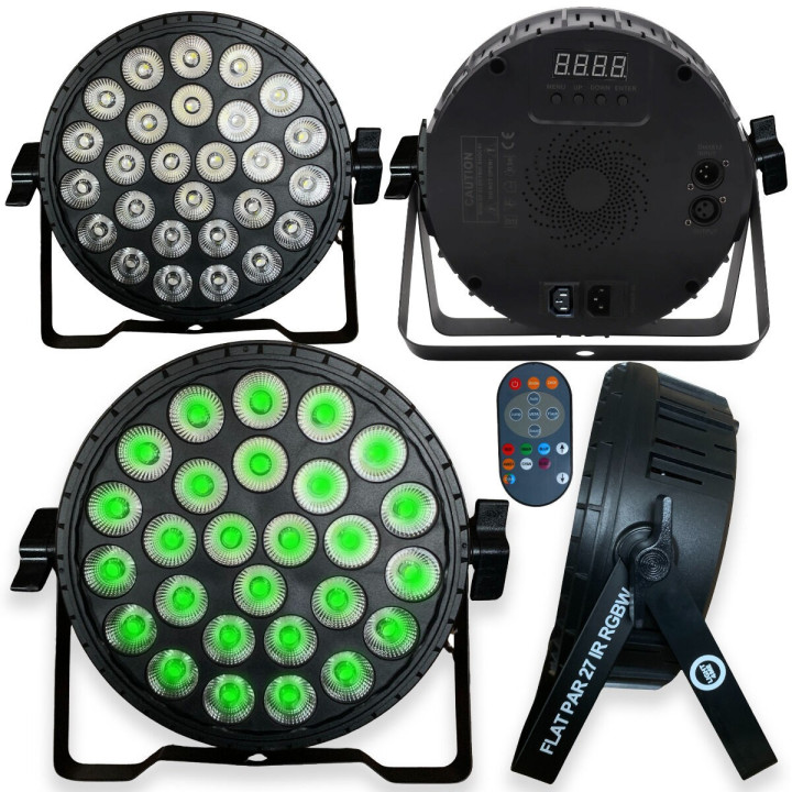 LIGHT4ME FLAT PAR 27 IR RGBW reflektor par efekt swietlny LE