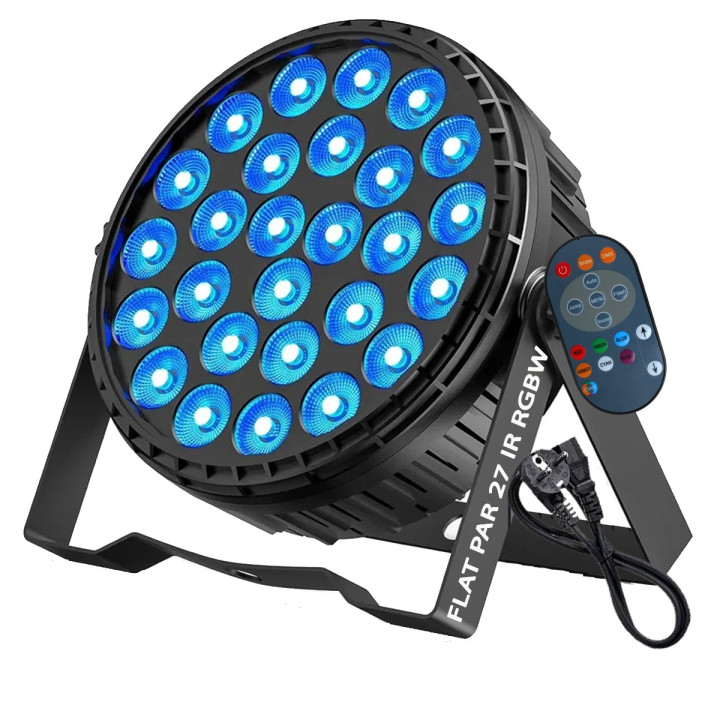 LIGHT4ME FLAT PAR 27 IR RGBW reflektor par efekt swietlny LE