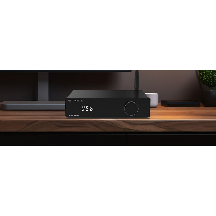 SMSL A50 PRO wzmacniacz glosnikowy 2.1 z Bluetooth i HDMI AR