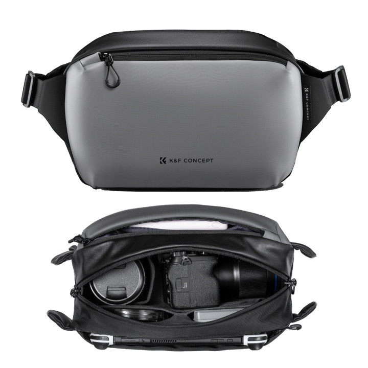K&F Concept Alpha Sling Bag Torba fotograficzna 10 L szara