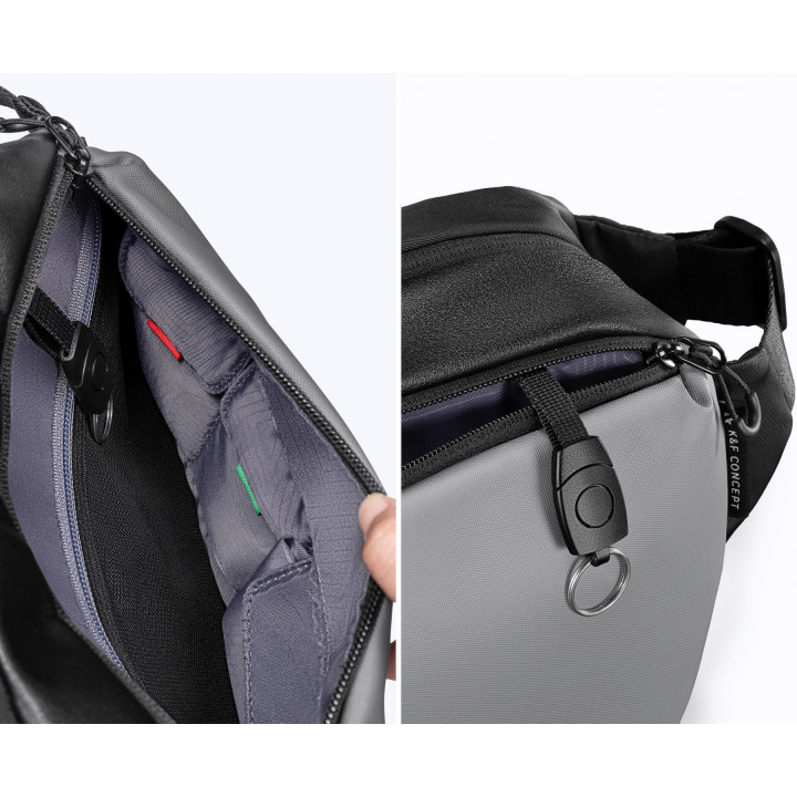 K&F Concept Alpha Sling Bag Torba fotograficzna 10 L szara