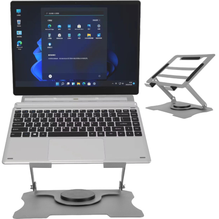 MOZOS N4-SV Ergonomiczna podkladka pod laptopa srebrna