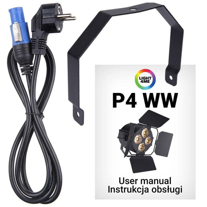 LIGHT4ME P4 WW reflektor sceniczny LED PAR cieply bialy