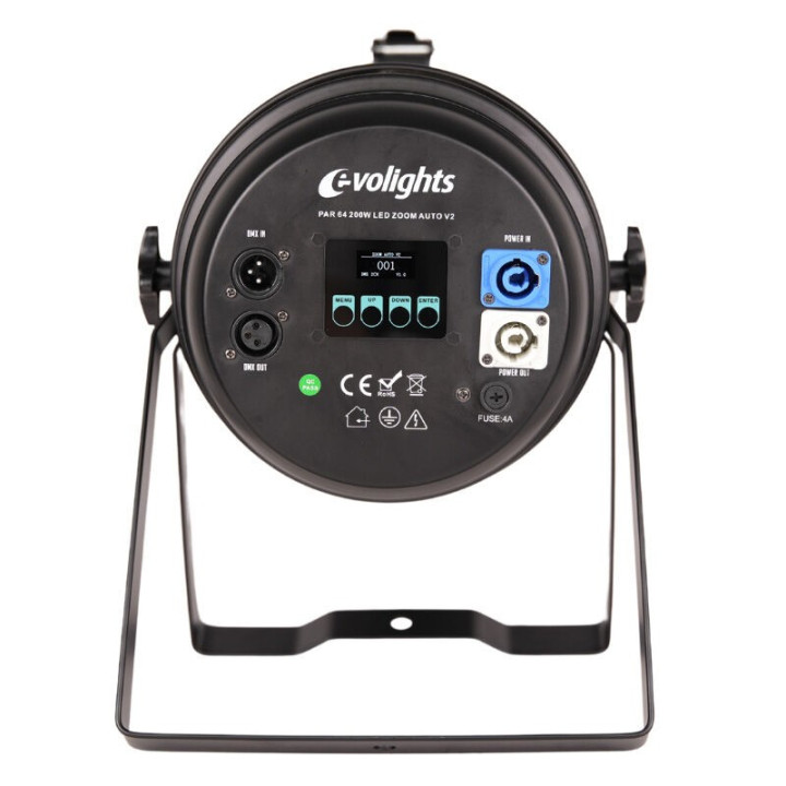 EVOLIGHTS PAR 64 200W LED ZOOM AUTO V2 reflektor sceniczny