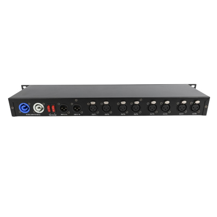LIGHT4ME XSPLIT 2x4 rozdzielacz sygnalu DMX splitter 8-kanal