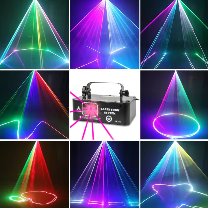 LIGHT4ME LASER RGB GEOMETRIC 500mW projektor laserowy rzutni