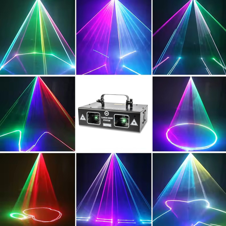 LIGHT4ME LASER RGB GEOMETRIC 350mW projektor laserowy rzutni