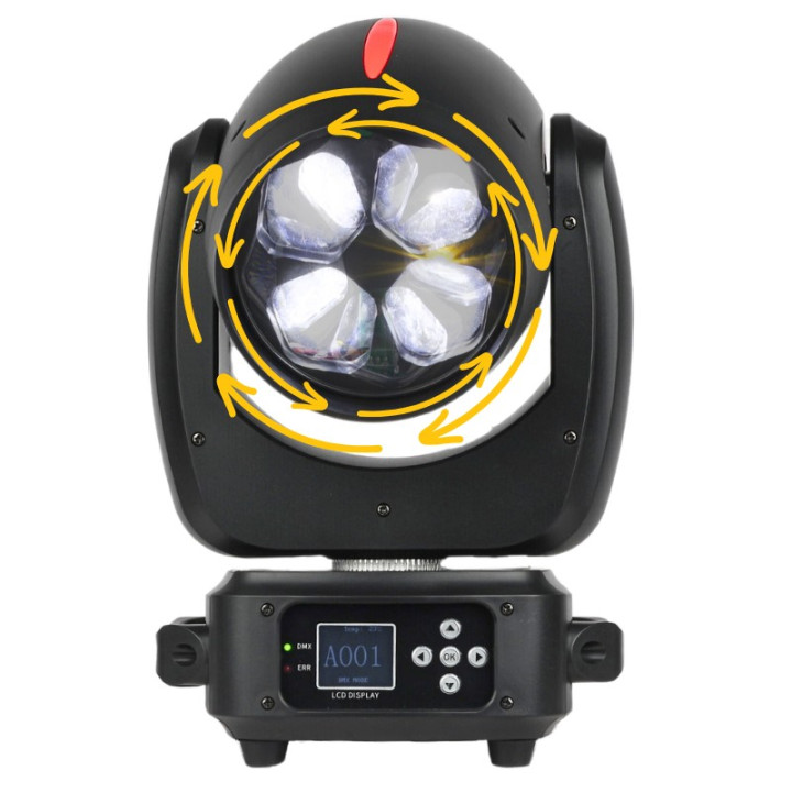 LIGHT4ME RED LINE WASH 4x40W glowica ruchoma LED oswietlenie