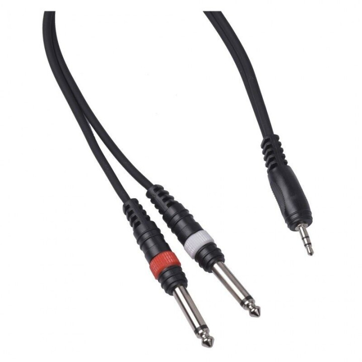 CABLE4ME kabel przewód mini jack 3,5 mm stereo – 2x jack mon