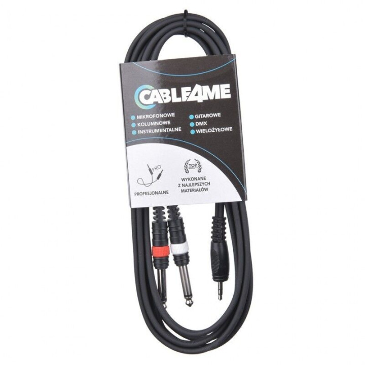 CABLE4ME kabel przewód mini jack 3,5 mm stereo – 2x jack mon
