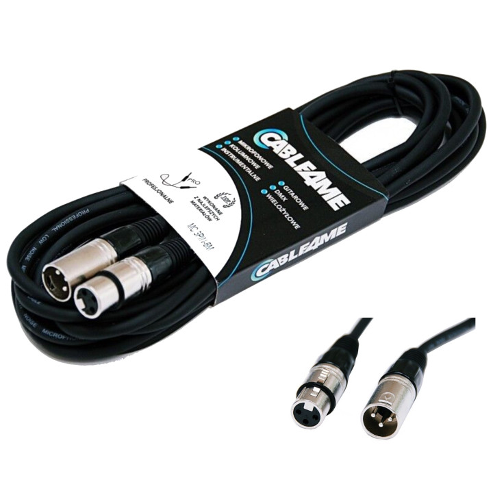 CABLE4ME przewód mikrofonowy sygnalowy XLR/XLR 6m