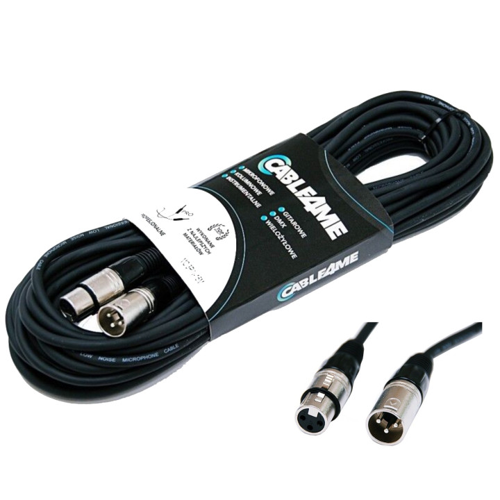 CABLE4ME przewód mikrofonowy sygnalowy XLR/XLR 15m