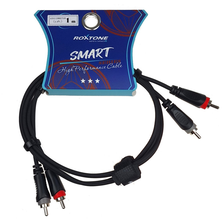 Kabel audio 2x wtyk RCA - 2x wtyk RCA  1m