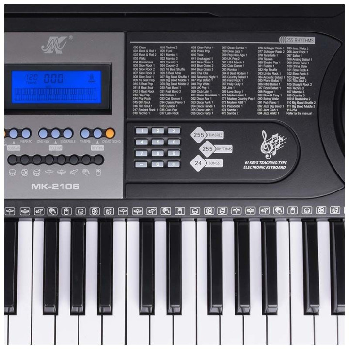 MK 2106 keyboard 61 klawiszy z mikrofonem