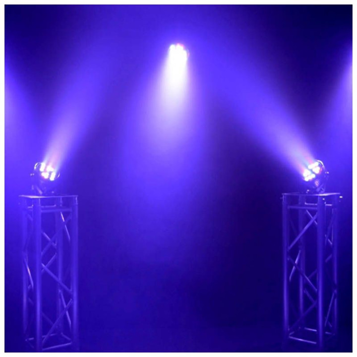 LIGHT4ME BLACK PAR 30x3W RGBA-UV LED reflektor sceniczny est