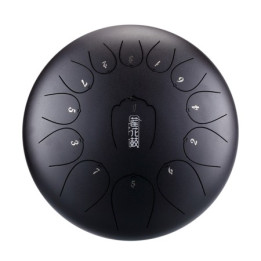HLURU HUASHU Lotus tongue drum 12" 13 ton Ink Black