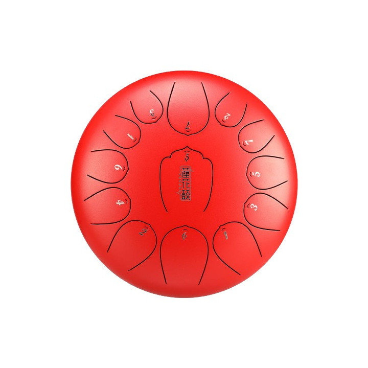 HLURU HUASHU Lotus tongue drum 12" 13 ton Red