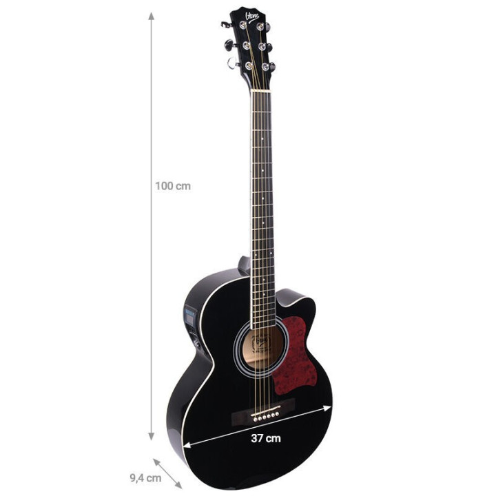 Gitara elektroakustyczna + wzmacniacz gitarowy zestaw BLACK