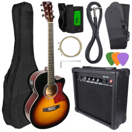 Gitara elektroakustyczna + wzmacniacz gitarowy zestaw SUNBUR