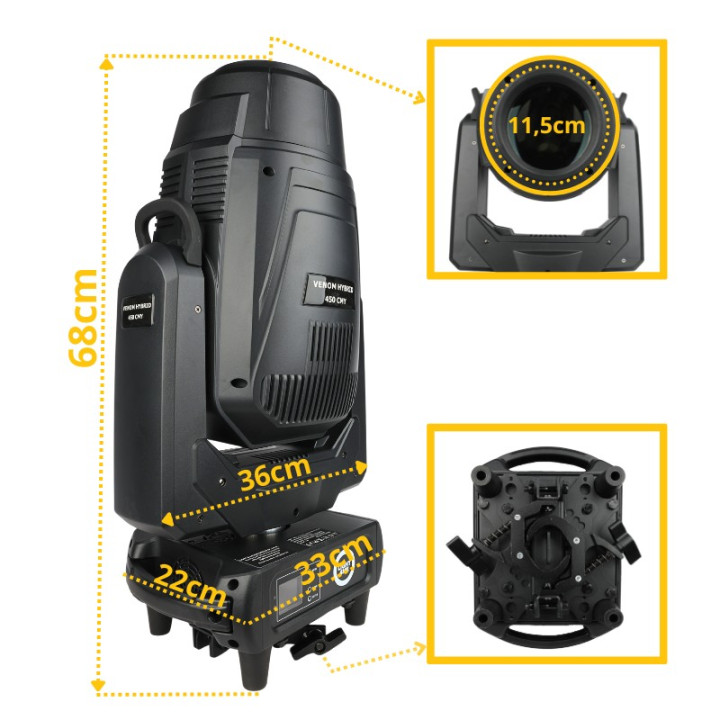 LIGHT4ME VENOM HYBRID 450 CMY glowica ruchoma LED hybryda sp