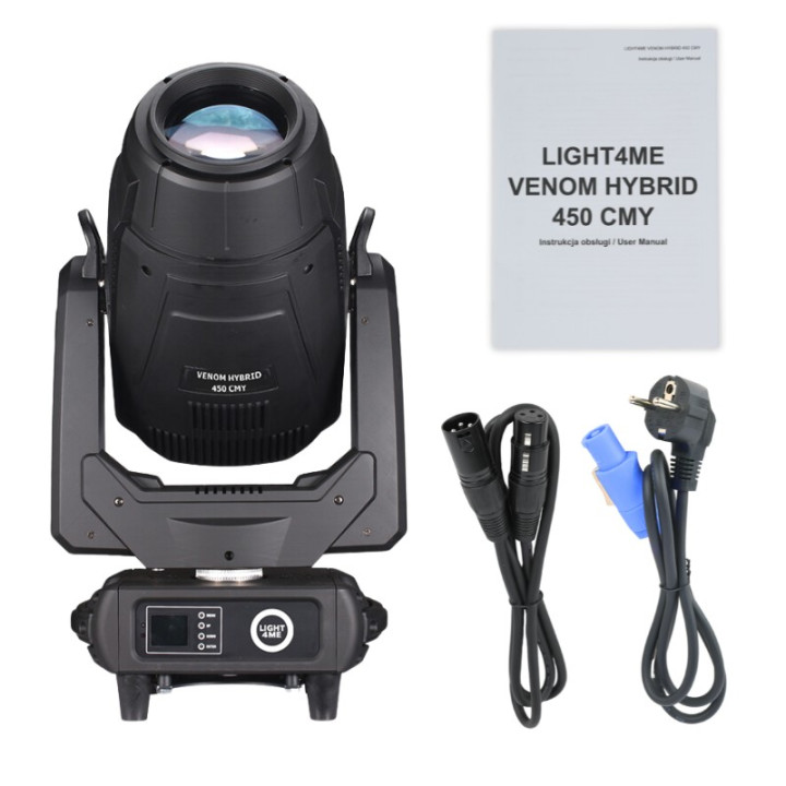 LIGHT4ME VENOM HYBRID 450 CMY glowica ruchoma LED hybryda sp
