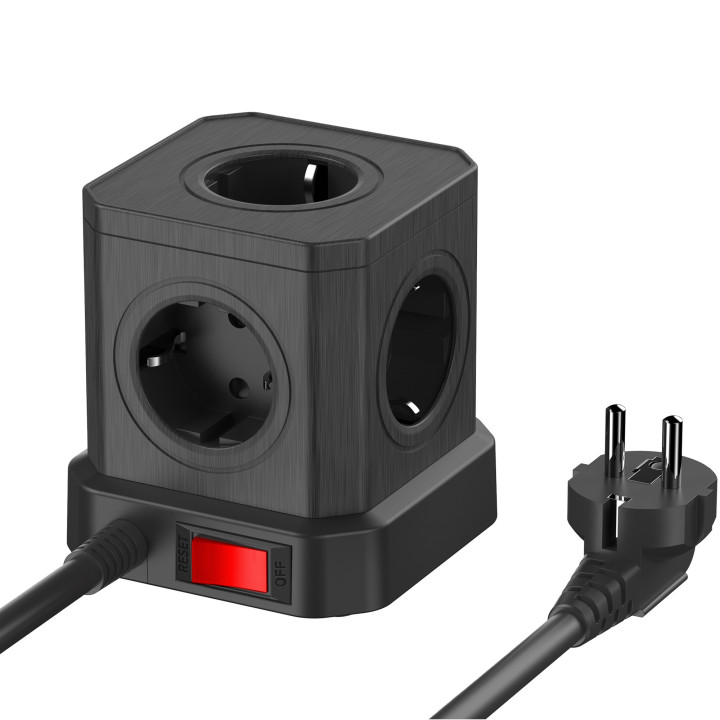 NEWELL NL4387 Kostka zasilajaca GaN Power Cube 9w1 czarna
