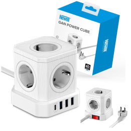 NEWELL NL4387 Kostka zasilajaca GaN Power Cube 9w1 biala